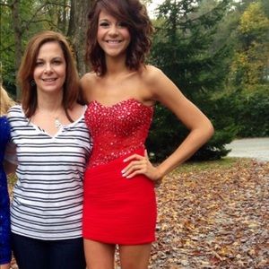 Jovani Red Dress size 0. Wore one time to Prom